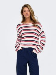 ONLY Sweter w kolorze białym rozmiar: S. Białe swetry ONLY, s, bez wzorów, bez ramiączek. Za 104.95 zł.