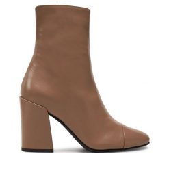 Botki Furla. Brązowe botki Furla, bez wzorów, bez obcasa, na słupku, bez zapięcia. Za 1,119.00 zł.