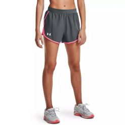 Spodenki krótkie damskie Under Armour Fly By 2.0 Short. Szare szorty Under Armour, bez wzorów. Za 69.99 zł.
