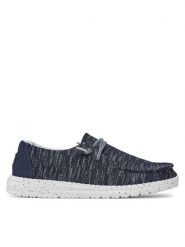 Hey Dude Półbuty Wendy Sox 40078-410 Granatowy. Niebieskie półbuty wsuwane Hey dude, bez wzorów, z materiału, bez obcasa, na płaskiej podeszwie. Za 209.99 zł.