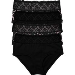 Figi "maxi panty" (4 pary) bonprix kolor bzu - czarny. Bokserki damskie marki bonprix. Za 51.96 zł.