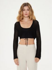 Vero Moda Kardigan Madera 10300292 Czarny Regular Fit. Czarne swetry Vero Moda, l, bez wzorów, z bawełny, bez ramiączek. Za 79.99 zł.