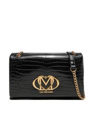 LOVE MOSCHINO Torebka JC4046PP1MLE100A Czarny. Czarne kopertówki Love Moschino, bez wzorów, ze skóry, wizytowe, bez dodatków. Za 579.99 zł.