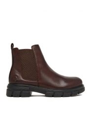 Rieker Botki CEO-Z9150-25 Brązowy ciemny. Brązowe botki Rieker, bez wzorów, ze skóry, bez obcasa, na płaskiej podeszwie, bez zapięcia. Za 419.99 zł.