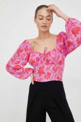 Billabong bluzka damska kolor fioletowy wzorzysta. Fioletowe bluzki Billabong, l, bez wzorów, z tkaniny, bez kołnierzyka, bez ramiączek. Za 319.99 zł.
