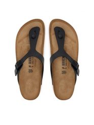 Birkenstock Japonki Gizeh 1029613 Czarny. Czarne japonki Birkenstock, bez wzorów, ze skóry. Za 499.99 zł.