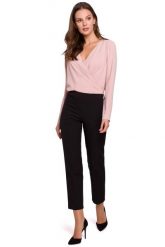 Czarne Nowoczesne Spodnie Cygaretki na Gumie. Czarne chinosy MAKEOVER, l, bez wzorów, z elastanu. Za 154.90 zł.