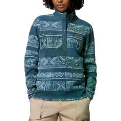 Kurtka COLUMBIA BENTON SPRINGS PRINTED 1/ Niebieski. Niebieskie kurtki Columbia, bez wzorów, z tkaniny, casualowe, bez kaptura. Za 236.59 zł.