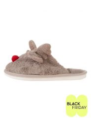 Confly Kapcie w kolorze szarobrązowym rozmiar: 38. Brązowe kapcie Confly, bez wzorów, z materiału. Za 65.54 zł.