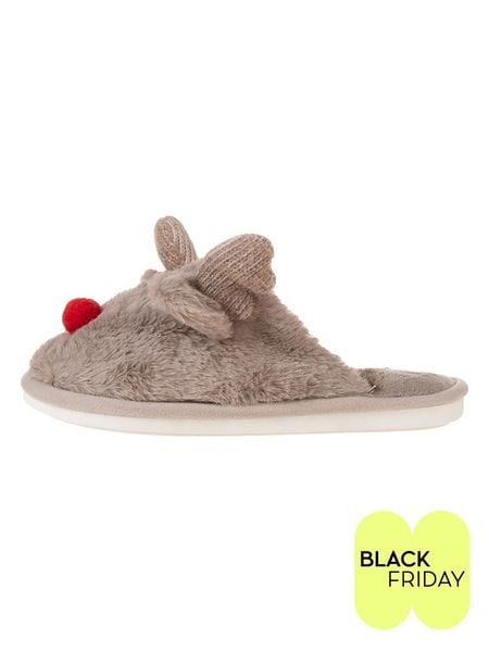 Confly Kapcie w kolorze szarobrązowym rozmiar: 38. Brązowe kapcie Confly, bez wzorów, z materiału. Za 56.66 zł.