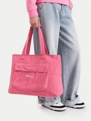 Roxy Torebka WBEOHP-ROXY-MZ-005-10 Różowy. Czerwone shopper bag Roxy, bez wzorów, z materiału, bez dodatków. Za 79.99 zł.