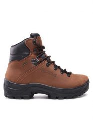 Alpina Trekkingi Tundra 6364-2 Brązowy. Brązowe buty trekkingowe Alpina, z nubiku, bez zapięcia. Za 549.99 zł.