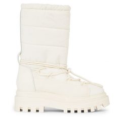 Śniegowce Calvin Klein Jeans. Białe śniegowce Calvin Klein Jeans, bez wzorów, z jeansu, bez zapięcia. Za 799.99 zł.