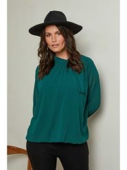 Curvy Lady Bluzka w kolorze zielonym rozmiar: 40/42. Zielone bluzki Curvy Lady, bez wzorów, klasyczne, bez kołnierzyka, bez ramiączek. Za 123.45 zł.