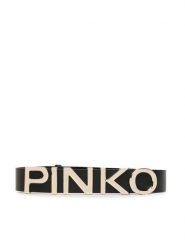 Pinko Pasek Damski Love Letter H4 102135 A1A8 Czarny. Czarne paski Pinko, bez wzorów, ze skóry. Za 1,219.00 zł.