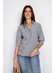 William de Faye Bluzka w kolorze szarym rozmiar: 36. Szare bluzki William de Faye, bez wzorów, klasyczne, bez kołnierzyka, bez ramiączek. Za 83.22 zł.