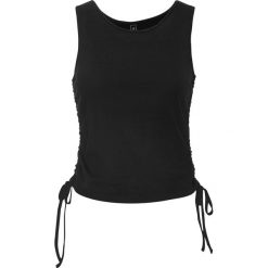 Tank top cropped z bawełny organicznej. Topy bonprix, bez wzorów, z bawełny, bez kołnierzyka, bez ramiączek. Za 27.99 zł.