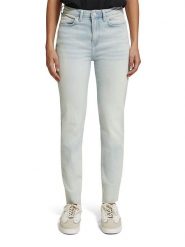 Scotch & Soda Dżinsy - Slim fit - w kolorze błękitnym rozmiar: W25/L32. Niebieskie jeansy Scotch & Soda, l, z aplikacjami, ze skóry, klasyczne. Za 161.73 zł.