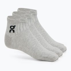 Skarpety On Logo Sock Mid 3. Szare skarpetki On, bez wzorów, z bawełny. Za 89.99 zł.
