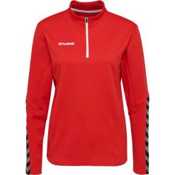 Bluza do piłki nożnej damska Hummel demi-zip hml AUTHENTIC. Czerwone bluzy bez kaptura Hummel, xl, bez wzorów, bez kaptura, do piłki nożnej. Za 202.50 zł.