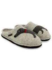 HAFLINGER Kapcie w kolorze szarym rozmiar: 38. Szare kapcie HAFLINGER, bez wzorów, z materiału. Za 152.26 zł.