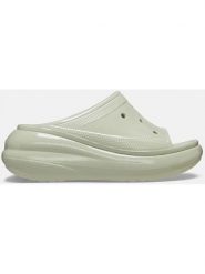 Crocs Klapki "Crush High Shine" w kolorze zielonym na koturnie rozmiar: 41/42. Zielone klapki Crocs, bez wzorów, klasyczne, bez obcasa, na koturnie, bez zapięcia. Za 125.25 zł.