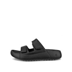 Klapki 2-pasmowe Ecco Cozmo Eva. Czarne klapki ECCO, bez wzorów, bez obcasa, bez zapięcia. Za 253.00 zł.