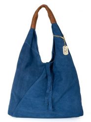 Anna Morellini Skórzany shopper bag "Eleonora" w kolorze niebieskim - 40 x 31 x 2 cm rozmiar: onesize. Niebieskie shopper bag Anna Morellini, bez wzorów, z materiału, na ramię, bez dodatków. Za 189.74 zł.