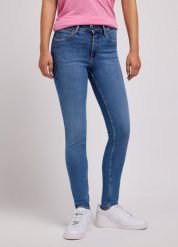 LEE DAMSKIE SPODNIE JEANSOWE FOREVERFIT INDIGO SPRINGS 112348936 L32S007972. Niebieskie jeansy Lee, l, bez wzorów, z jeansu. Za 229.99 zł.