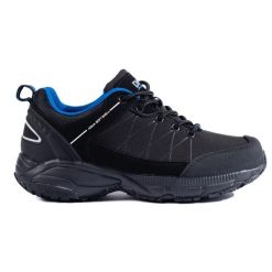 Buty trekkingowe damskie DK Waterproof czarno niebieskie czarne. Czarne buty trekkingowe z materiału, bez zapięcia. Za 197.04 zł.