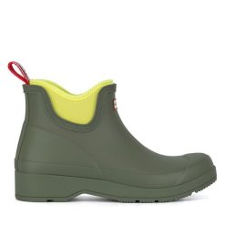 Kalosze Hunter. Zielone kalosze Hunter, bez wzorów, bez zapięcia. Za 349.99 zł.
