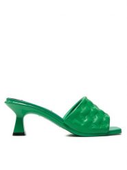 KARL LAGERFELD Klapki KL30113 Zielony. Zielone klapki KARL LAGERFELD, bez wzorów, ze skóry, bez obcasa, bez zapięcia. Za 1,039.00 zł.