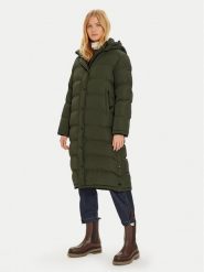Pepe Jeans Kurtka puchowa Bibi PL402437 Zielony Loose Fit. Zielone kurtki Pepe Jeans, xs, bez wzorów, z jeansu, bez kaptura. Za 619.99 zł.