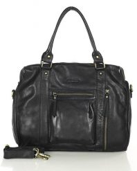 Shopper vintage MARCO MAZZINI czarny vs114a. Czarne shopper bag bez wzorów, ze skóry, biznesowe, bez dodatków. Za 479.00 zł.