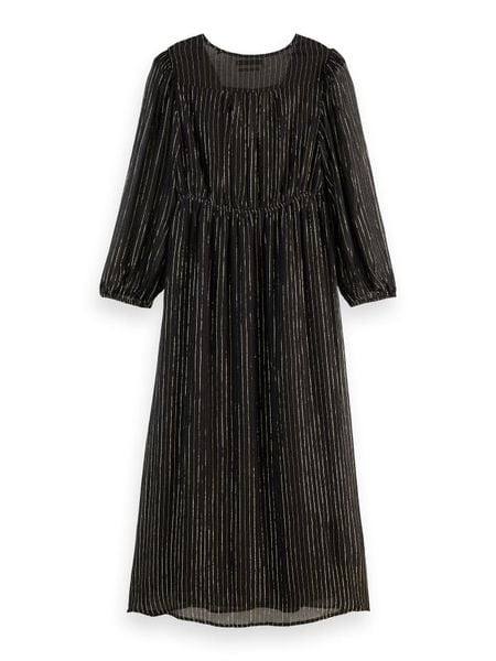 Scotch & Soda Sukienka w kolorze złoto-czarnym rozmiar: 36. Czarne sukienki Scotch & Soda, bez wzorów, bez kołnierzyka, bez ramiączek, maxi. Za 249.17 zł.