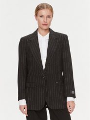 Tommy Hilfiger Marynarka Oversized Prep Pinstripe Blazer WW0WW40498 Czarny Regular Fit. Czarne marynarki i żakiety Tommy Hilfiger, l, bez wzorów, z syntetyku, bez ramiączek. Za 959.99 zł.