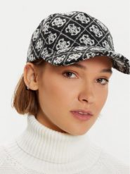 Guess Czapka z daszkiem AW5186 POL03 Czarny. Czarne czapki z daszkiem Guess, z aplikacjami, z materiału. Za 119.99 zł.