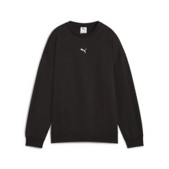 Damska bluza oversize z okrągłym dekoltem Essentials PUMA. Czarne bluzy z kapturem Puma, l, bez wzorów, z bawełny, bez kaptura. Za 193.99 zł.