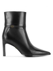 Gino Rossi Botki LUIZA-116040 Czarny. Czarne botki Gino Rossi, bez wzorów, bez obcasa, na szpilce, bez zapięcia. Za 299.99 zł.