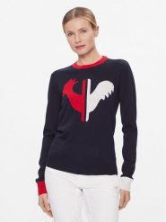 Rossignol Sweter Alya RLIWO19 Granatowy Regular Fit. Niebieskie swetry Rossignol, xs, bez wzorów, z wełny, bez ramiączek. Za 489.99 zł.