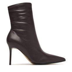 Botki Aldo. Brązowe botki Aldo, bez wzorów, bez obcasa, na szpilce, bez zapięcia. Za 509.99 zł.
