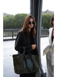 Maison héritage PARIS Skórzany shopper bag "Malta" w kolorze ciemnozielonym - 52 x 31 cm rozmiar: onesize. Zielone shopper bag maison héritage PARIS, bez wzorów, z materiału, na ramię, bez dodatków. Za 436.14 zł.