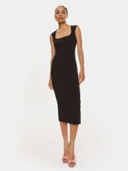 Pinko Sukienka koktajlowa Valensole 103960 A20A Czarny Slim Fit. Czarne sukienki Pinko, bez wzorów, z syntetyku, wizytowe, bez kołnierzyka, bez ramiączek. Za 759.99 zł.
