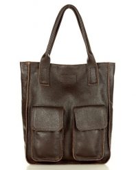Shopper bag MAZZINI c. brązowy s131d. Brązowe shopper bag bez wzorów, ze skóry, street, na ramię, bez dodatków. Za 399.00 zł.
