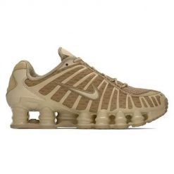 Buty do chodzenia damskie Nike Shox TL. Brązowe buty treningowe Nike, bez wzorów, z gumy, bez zapięcia, trekkingowe. Za 849.99 zł.