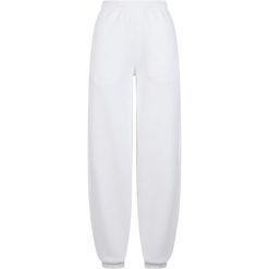 Damskie spodnie dresowe Urban Classics. Białe spodnie sportowe Urban Classics, bez wzorów, z dresówki, długie. Za 206.00 zł.