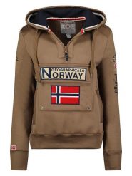 Geographical Norway Bluza "Gymclass" w kolorze jasnobrązowym rozmiar: XXL. Brązowe bluzy Geographical Norway, xxl, bez wzorów, bez ramiączek, z kapturem. Za 101.23 zł.