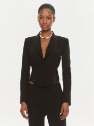 Pinko Marynarka Goldrake Giacca . 101717 A13E Czarny Slim Fit. Czarne marynarki i żakiety Pinko, bez wzorów, z wiskozy, bez ramiączek. Za 2,399.00 zł.