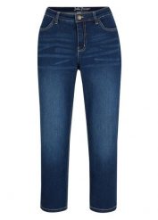 "Dżinsy 7/8 ""komfort-stretch""". Niebieskie jeansy bonprix, bez wzorów, z jeansu. Za 119.99 zł.