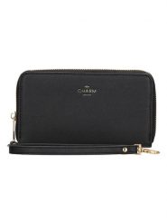 Charm Portfel "Birmingham" w kolorze czarnym - 18 x 10 x 2,5 cm rozmiar: onesize. Czarne portfele Charm, bez wzorów, z materiału. Za 87.40 zł.